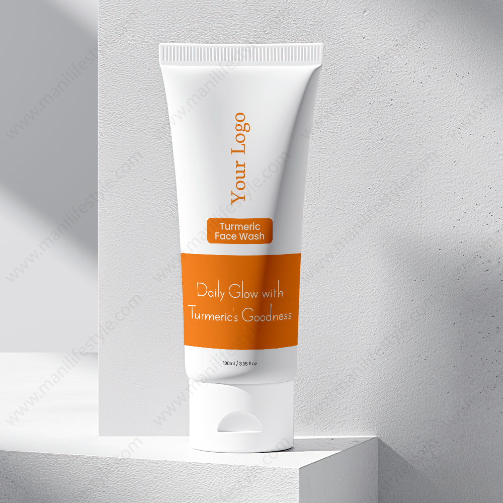 Private label turmeric face wash product with custom branding