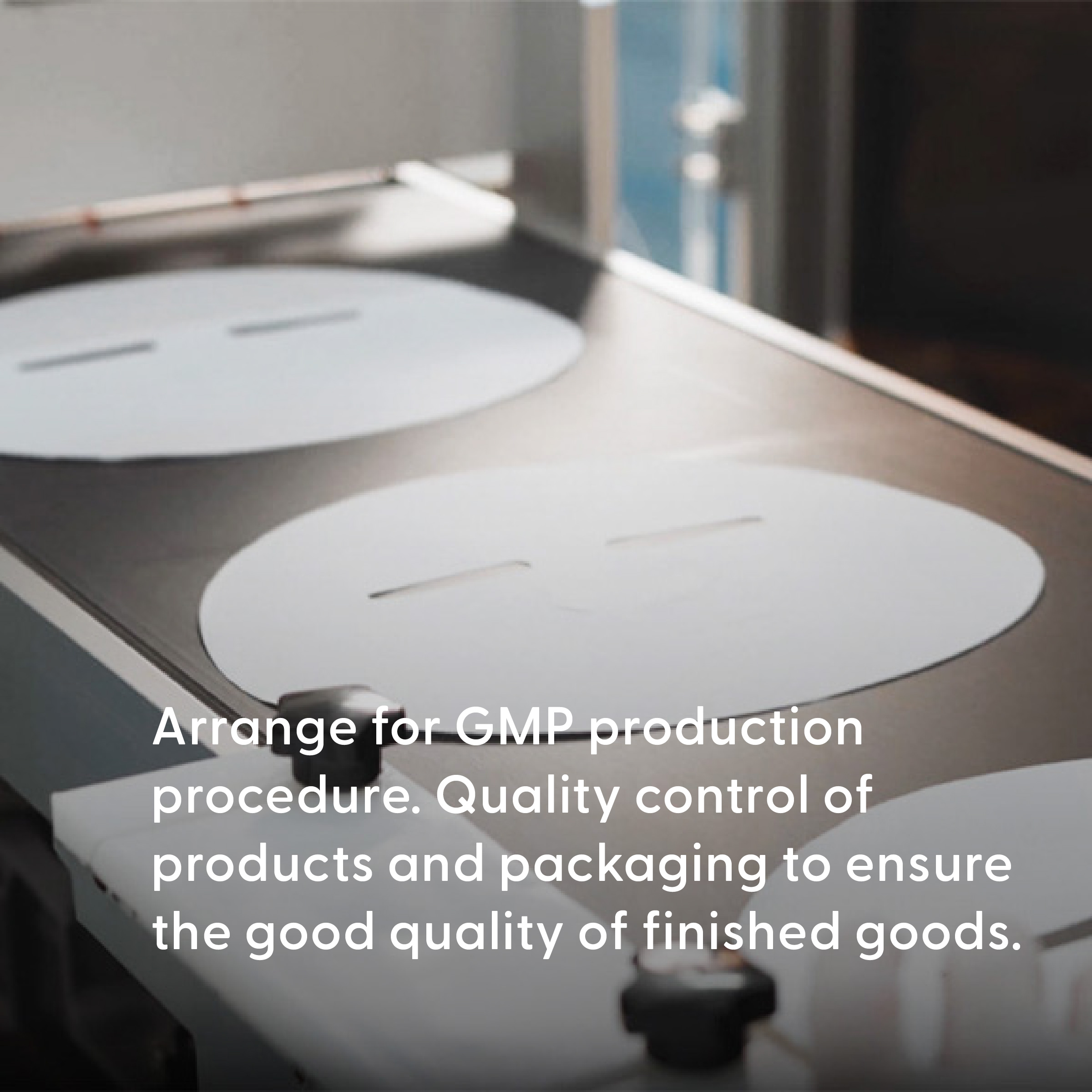 Manufacturing equipment for quality control