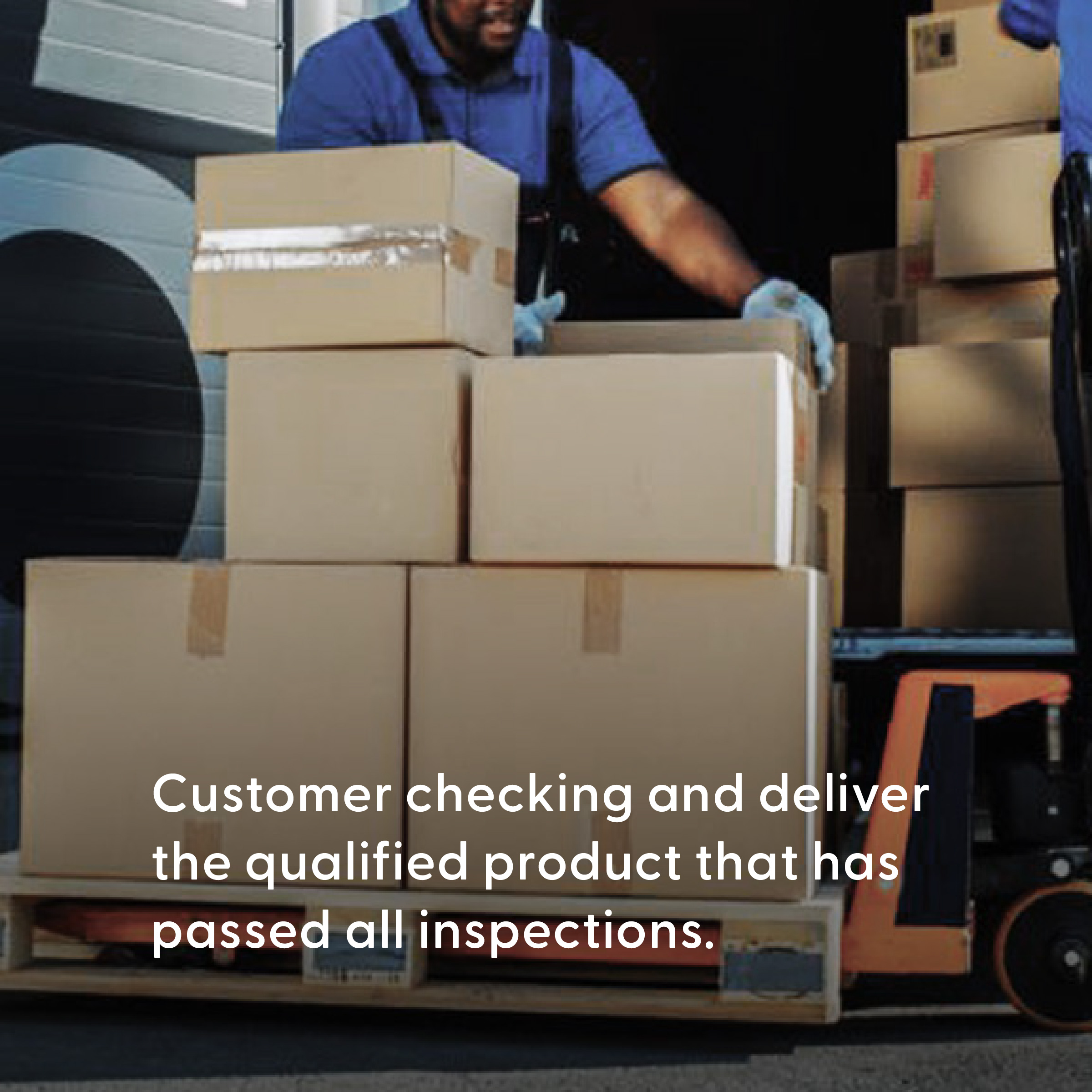 Boxes being checked for delivery confirmation