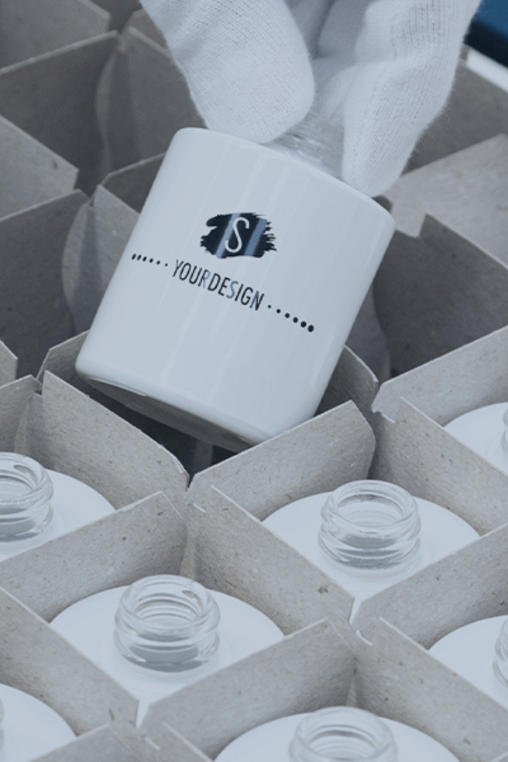 Branded Bottle in Packaging